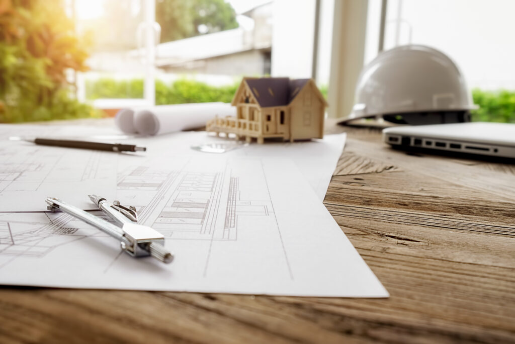 Plans pour construire une première maison.